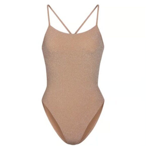 NWT SKIMS Glitter Swimsuit - Sienna - Sz. 3X - Picture 1 of 5